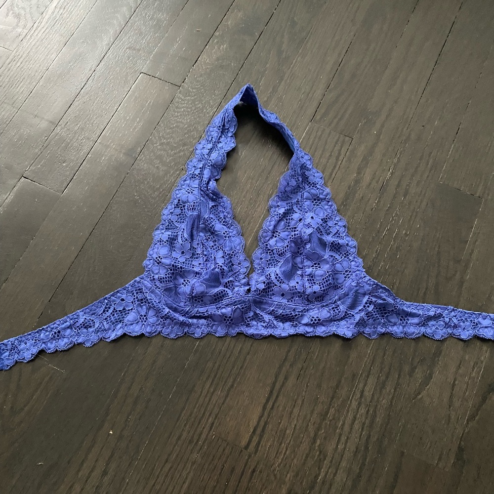 XS Free People Intimates Blue Lace Bralette